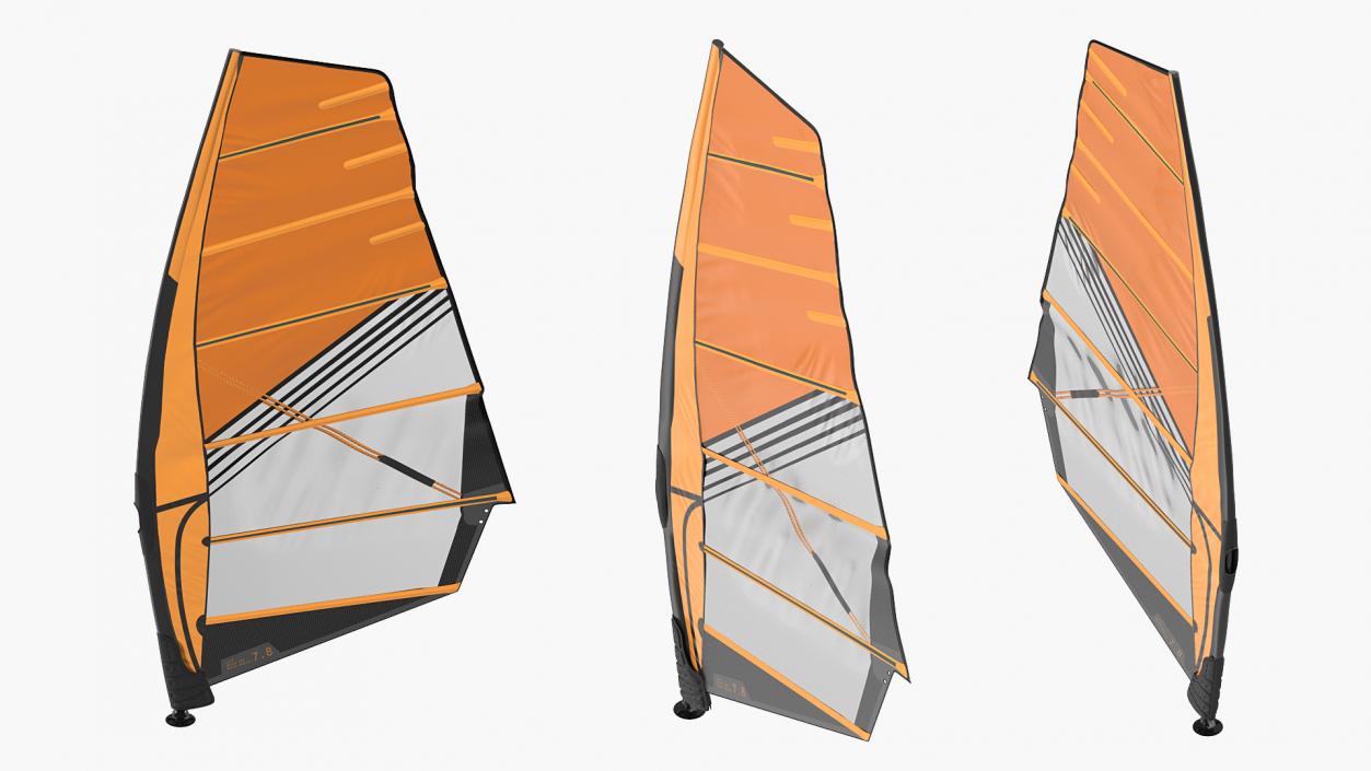 3D Sport Windsurf Mast and Sail model