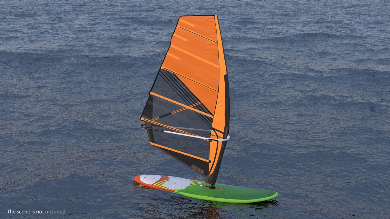 3D Sport Windsurf Mast and Sail model