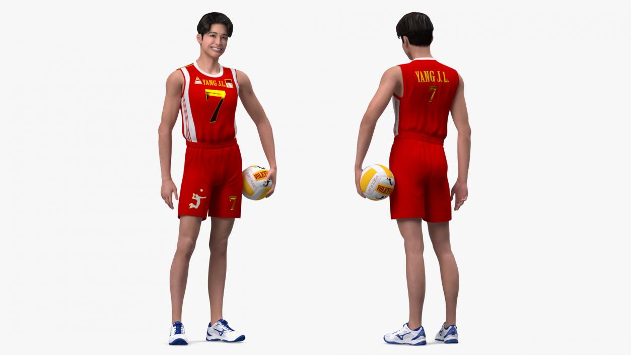 3D model Chinese Volleyball Player