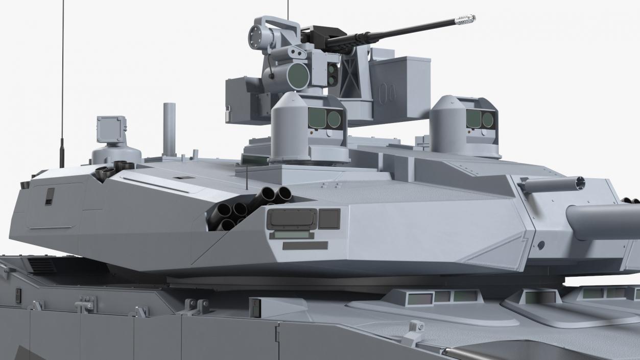 3D model Abrams X Tank Grey Rigged