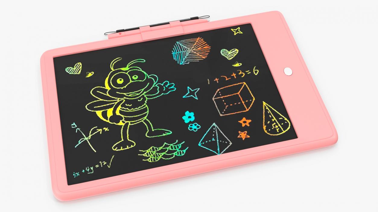 Colorful Screen Drawing Board Pink 3D model