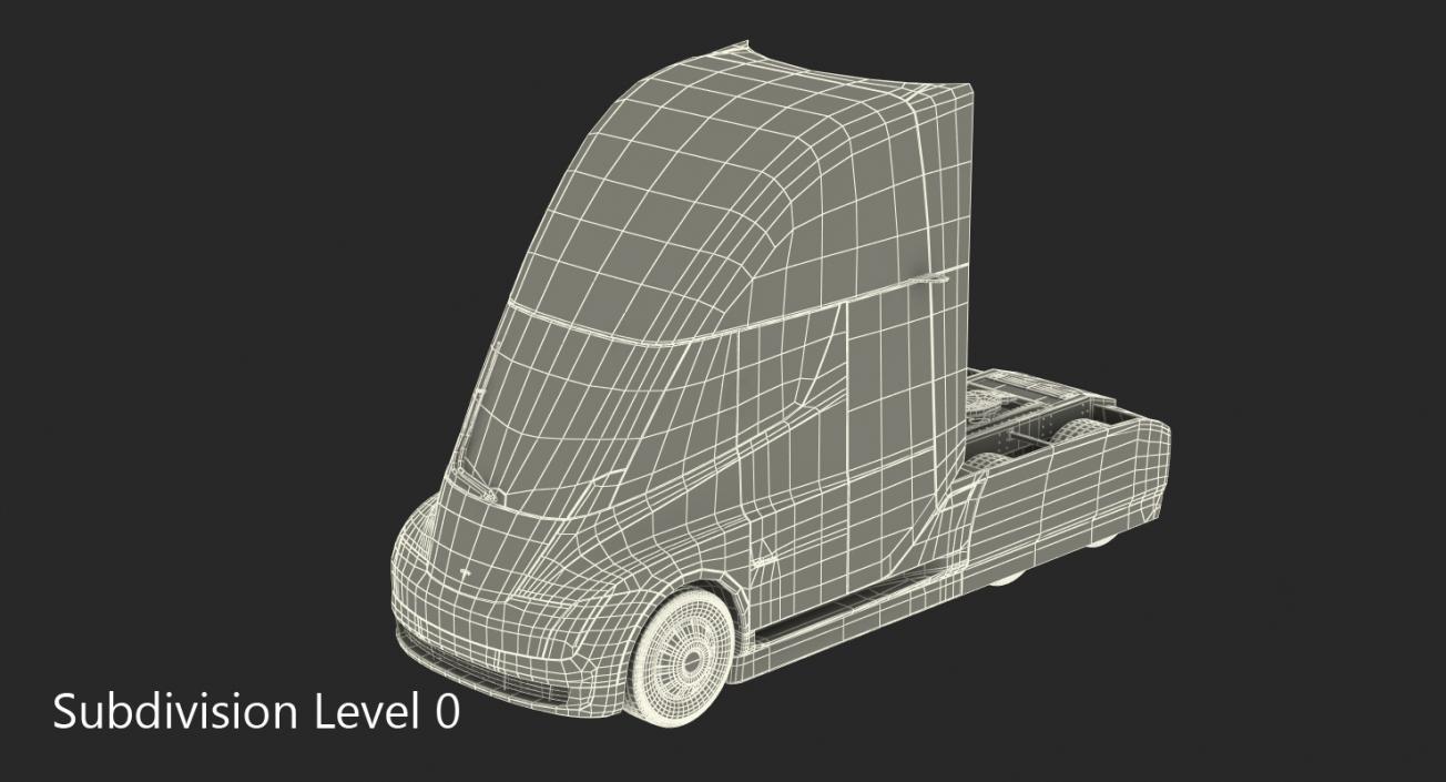 Tesla Semi Truck Simple Interior 3D