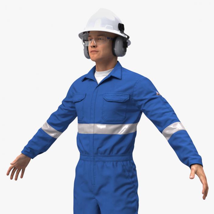 3D Oil Gas Worker Rigged