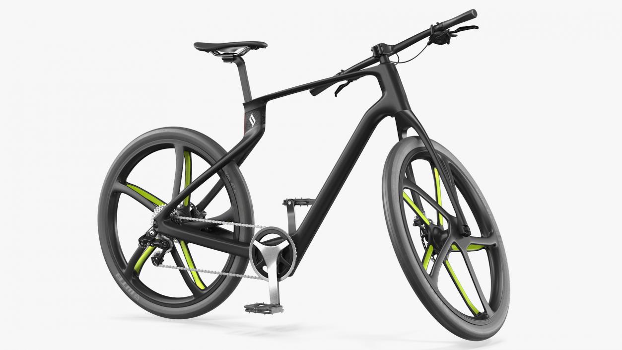 Superstrata E Carbon Electric Bicycle Rigged 3D model