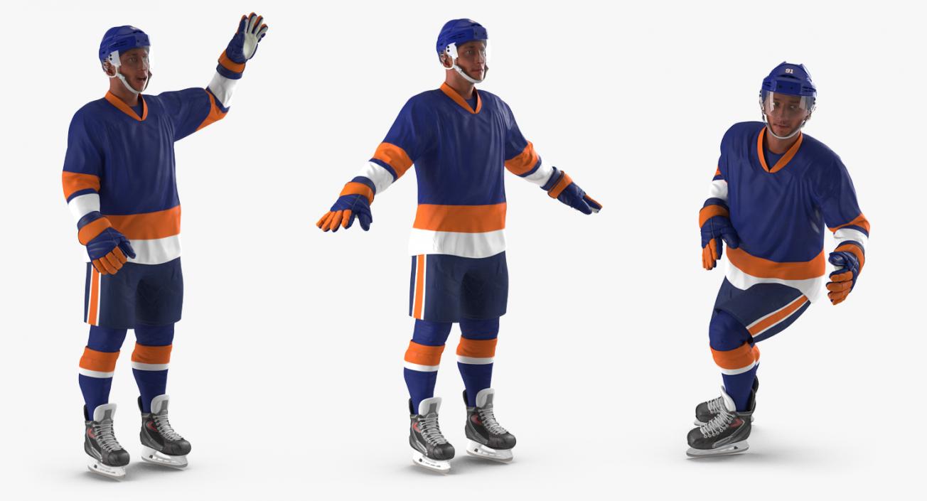 3D model Hockey Player Generic 5 Rigged