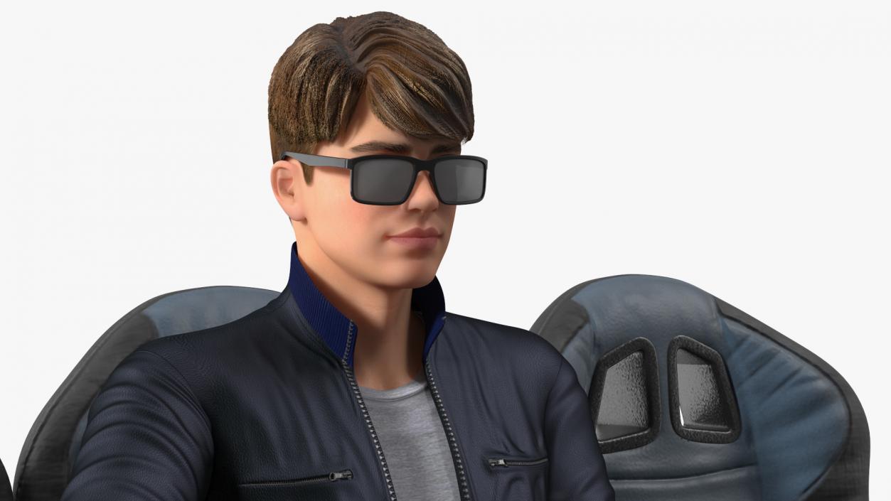 3D model Virtual Reality 7D with Teenage Boy