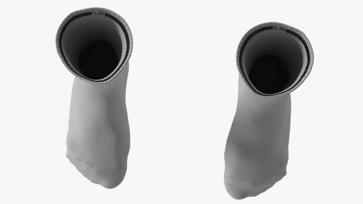 3D Long Socks Nike Grey on The Foot Standing