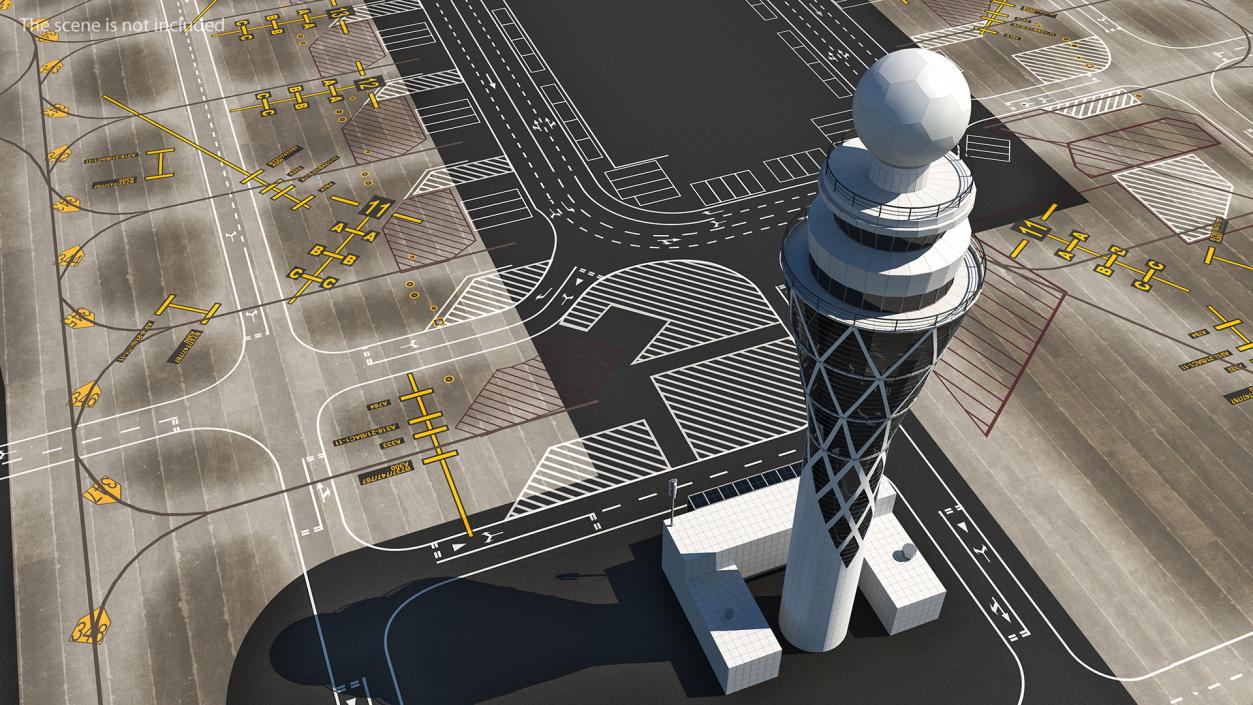 3D Airport Tower model