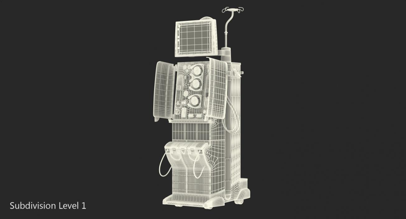 3D Fresenius 5008 Cordiax Dialysis Machine Rigged
