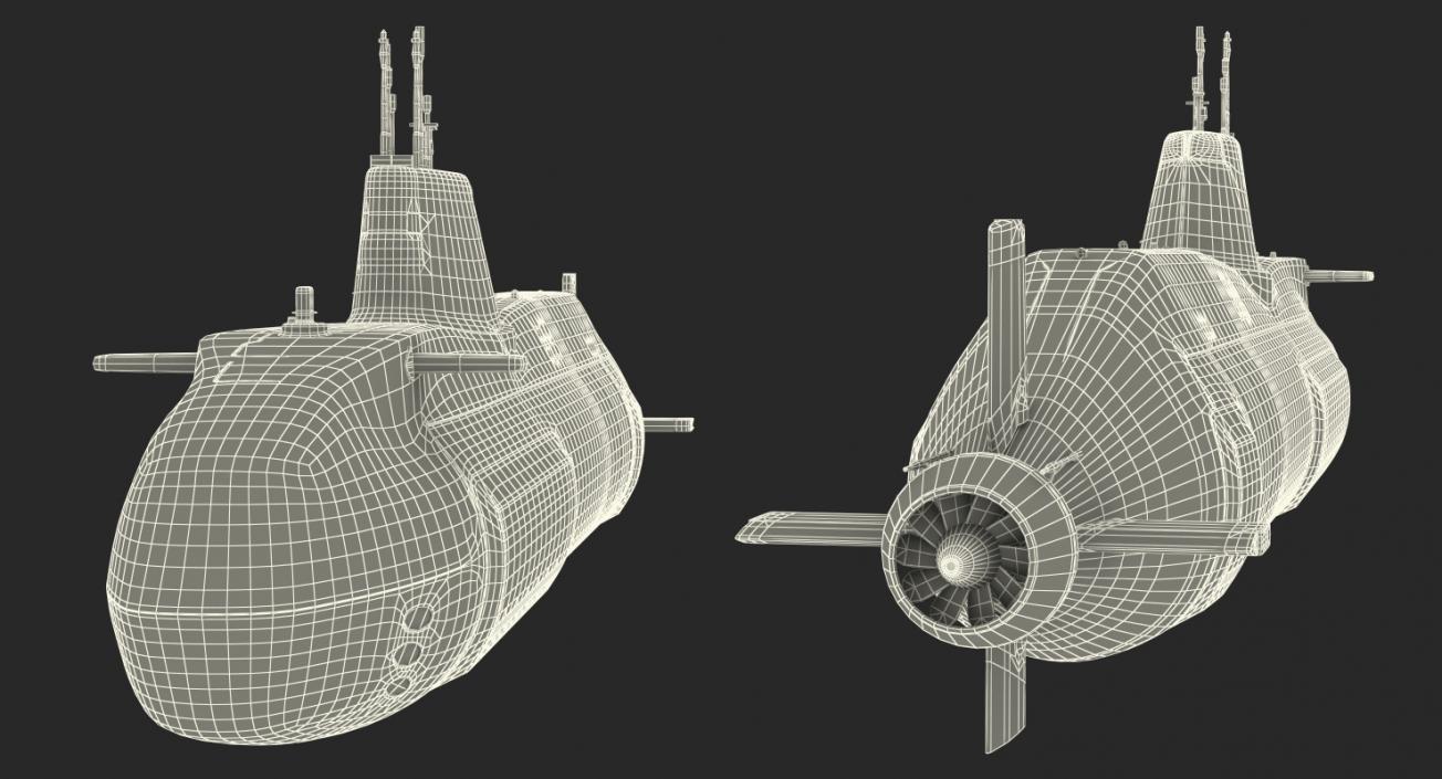 3D model HMS Artful SSNs Submarine