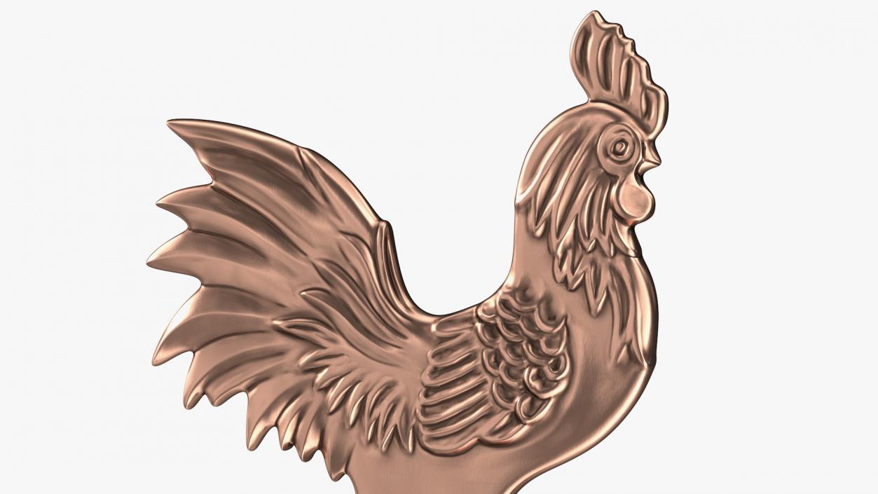 3D Copper Rooster Weathervane
