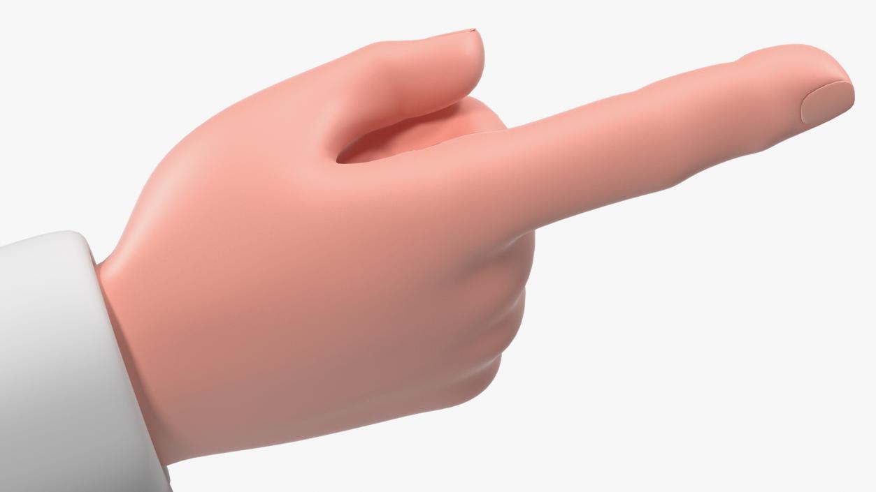 3D Cartoon Man Hand Pointing Gesture model