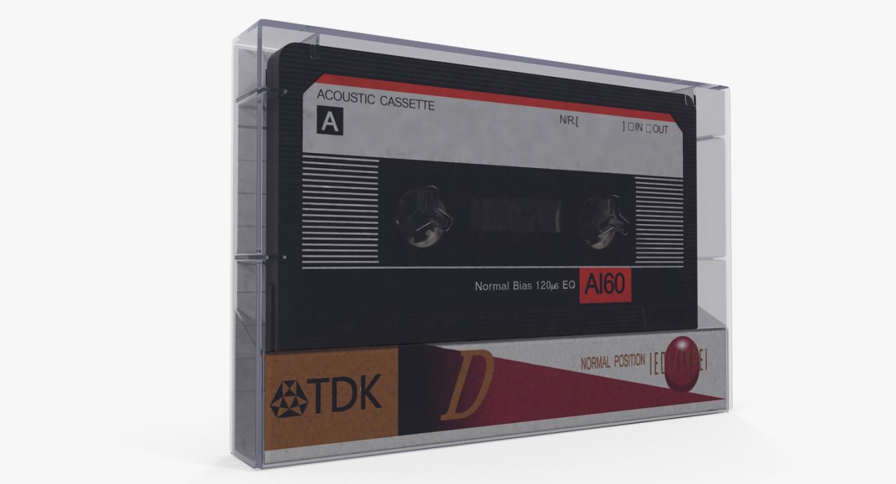 3D Audio Cassette Tape with Box model