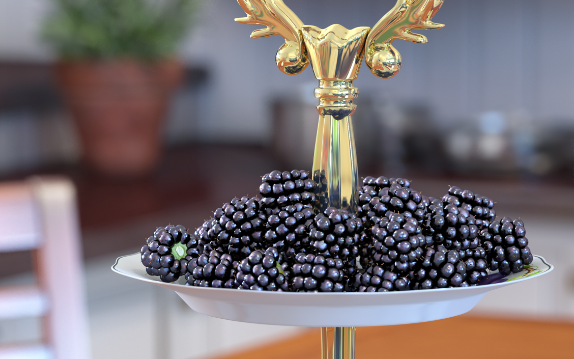 3D Blackberry Fruit