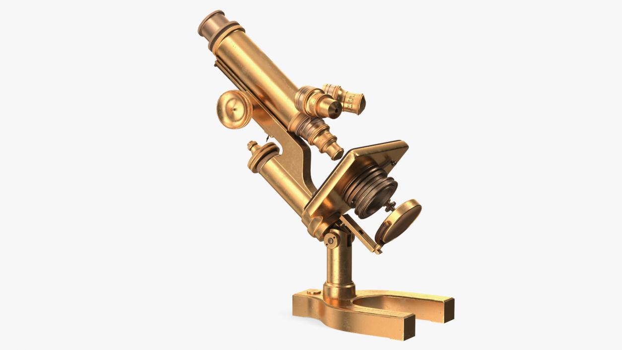 3D model Antique Microscope Bronze