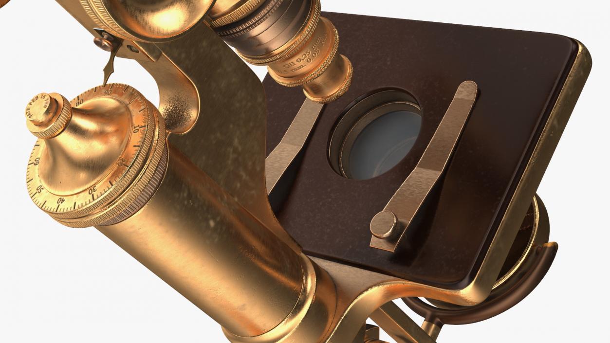 3D model Antique Microscope Bronze