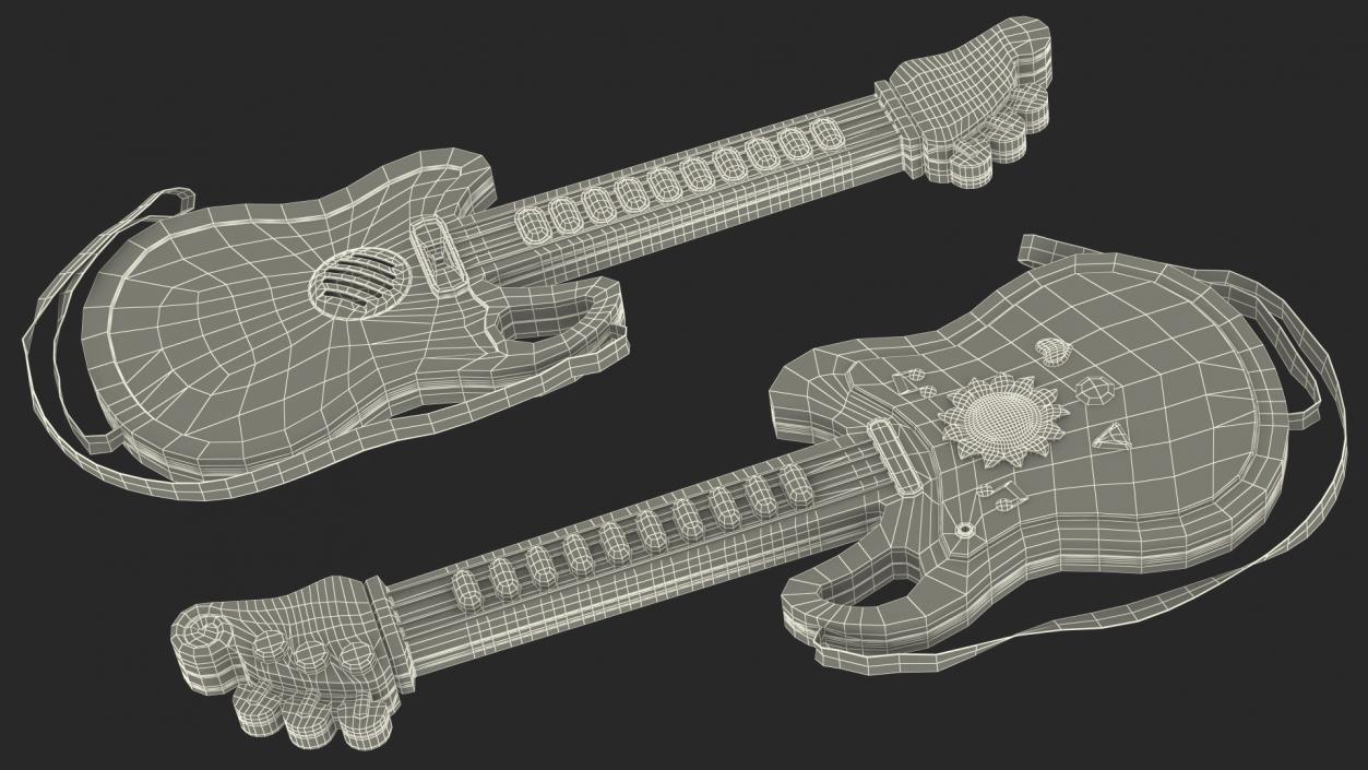 Kids Toy Electric Guitar 3D model