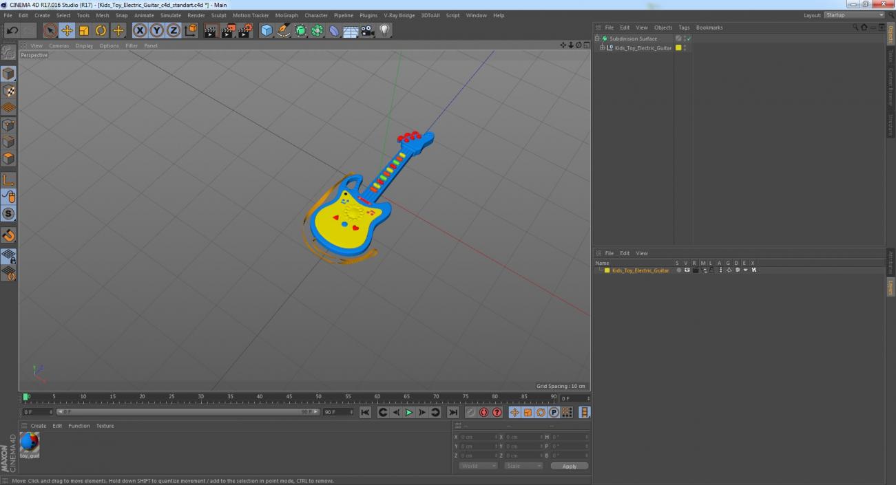 Kids Toy Electric Guitar 3D model