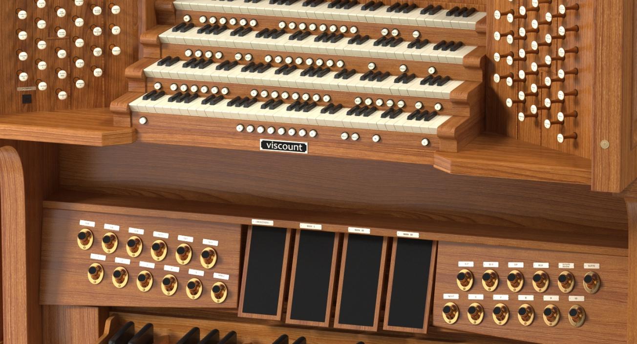 Church Pipe Organ 3D