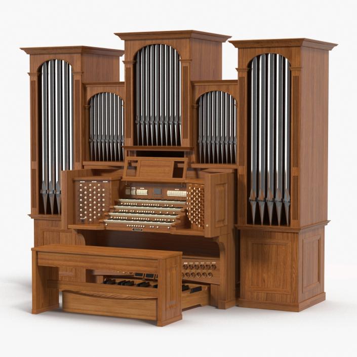 Church Pipe Organ 3D