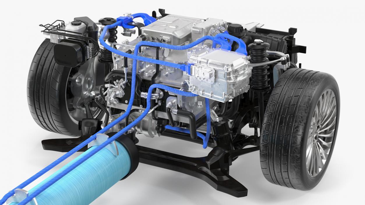 3D Hydrogen Fuel Cell Vehicle Fully Detailed