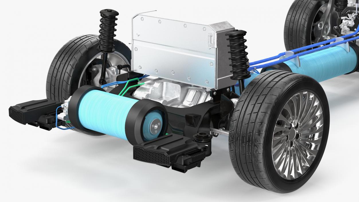 3D Hydrogen Fuel Cell Vehicle Fully Detailed