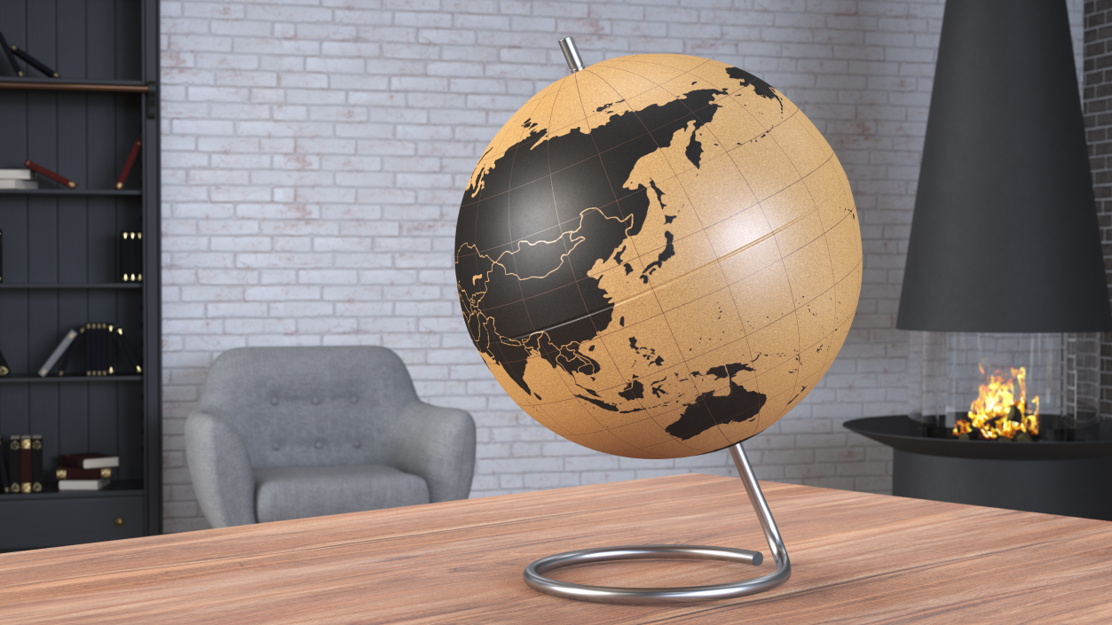 3D World Travel Cork Globe model