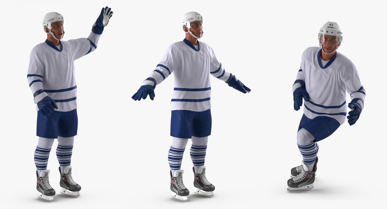 3D model Hockey Player Generic 4 Rigged