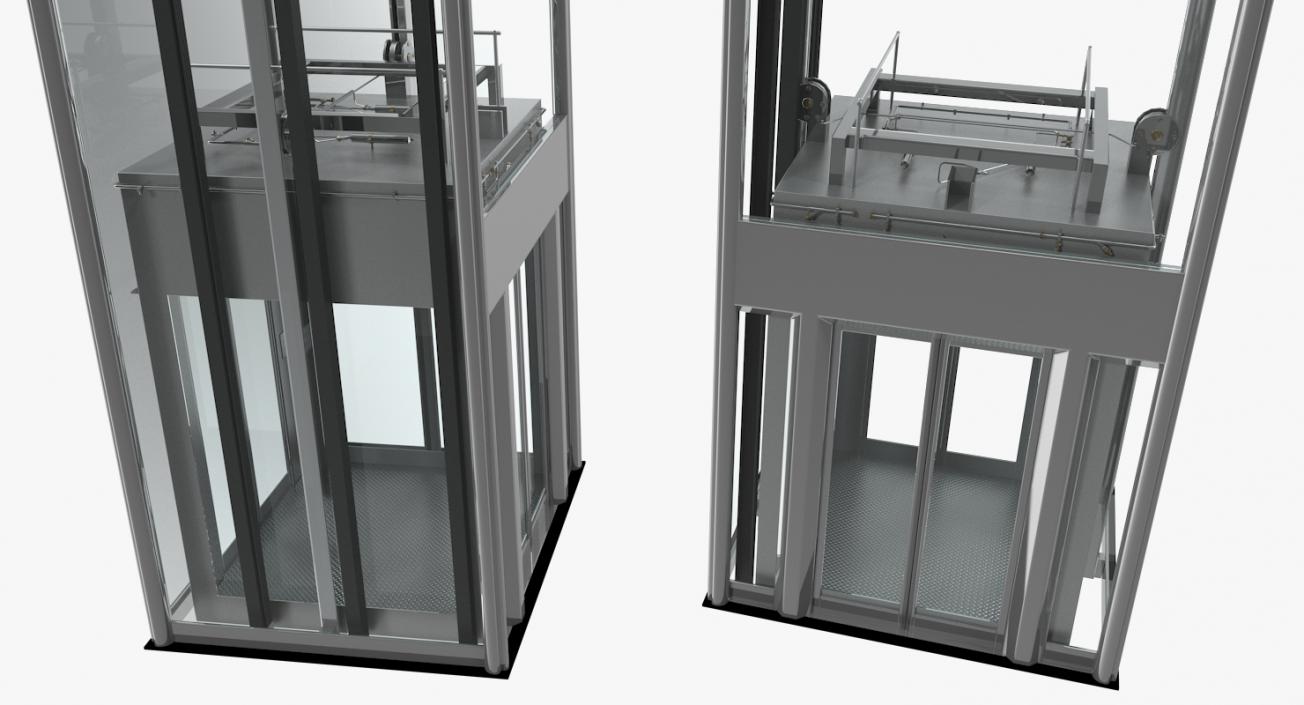Panoramic Glass Elevator 3D model