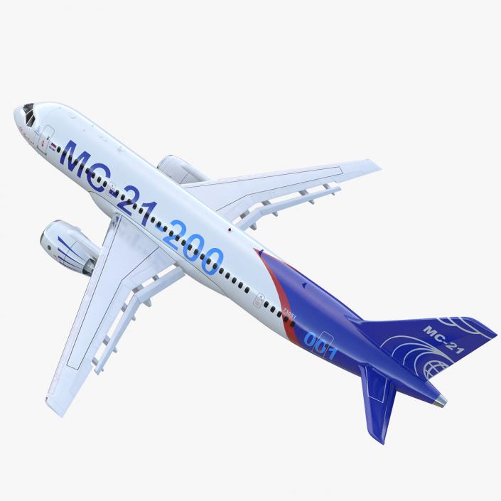 3D Twinjet Airliner MC-21 200 Rigged model