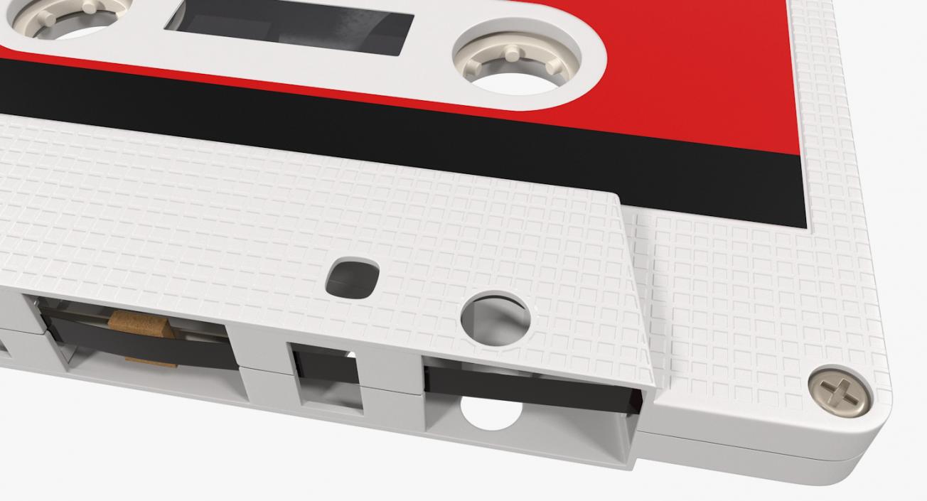 3D Vintage Blank Audio Cassette Tape model