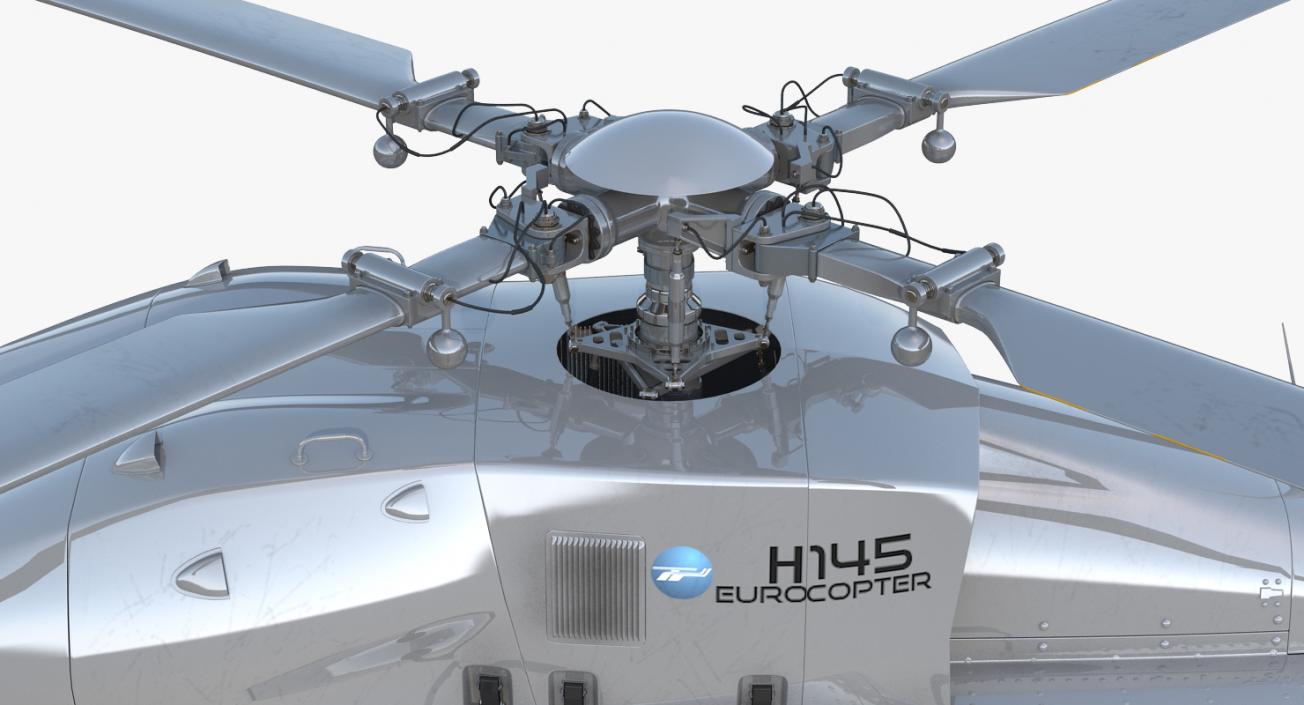 Corporate Transport Helicopter Airbus H145 Rigged 3D model