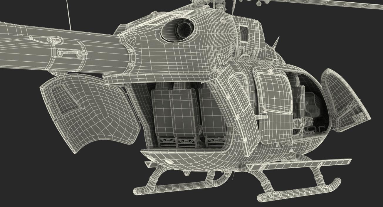Corporate Transport Helicopter Airbus H145 Rigged 3D model