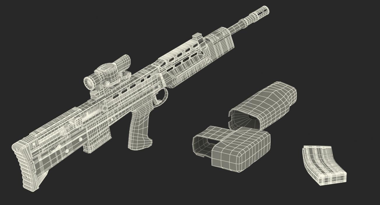 3D Rifle L85A2 Scope Cover model