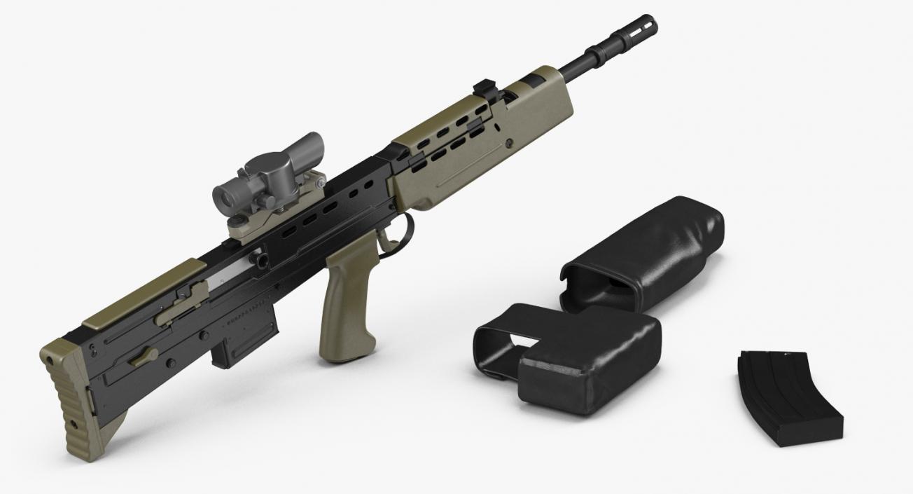 3D Rifle L85A2 Scope Cover model