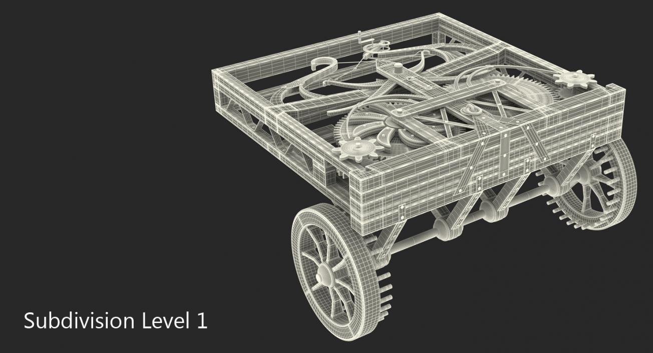 3D Leonardo Da Vinci Automobile model