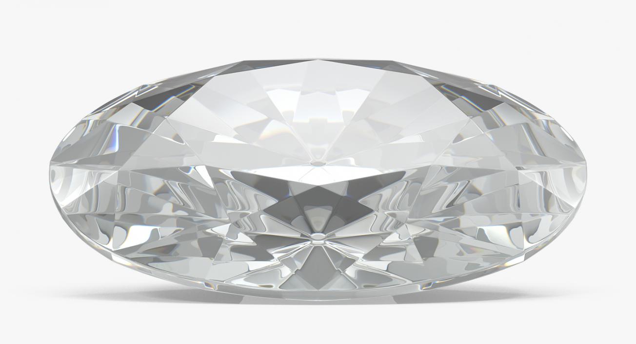 3D Oval Cut Diamond