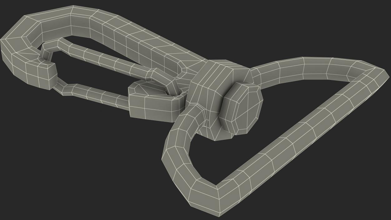 Metal Swivel Clasp Snap Hook Black 3D model