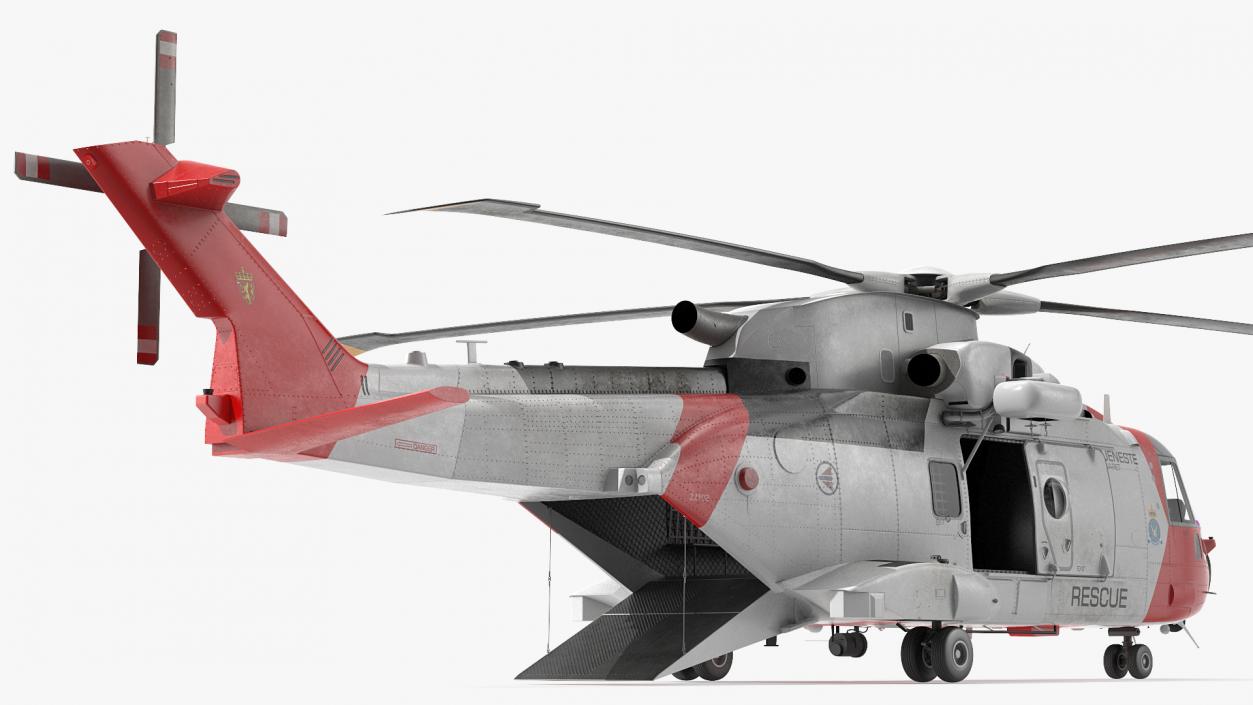 AgustaWestland AW101 Model 612 Norwegian Air Force Rigged 3D