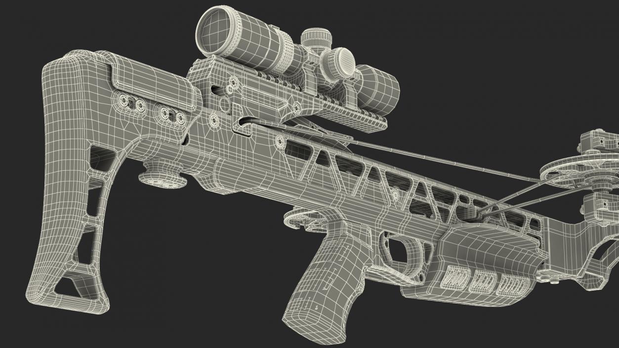 Crossbow Camo Generic with Arrow and Scope 3D