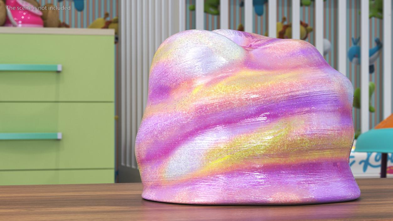 Pink Yellow Toy Slimes 3D