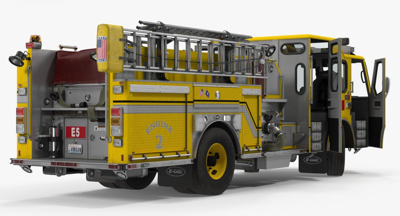 3D Fire Apparatus E-One Quest Wyoming Rigged