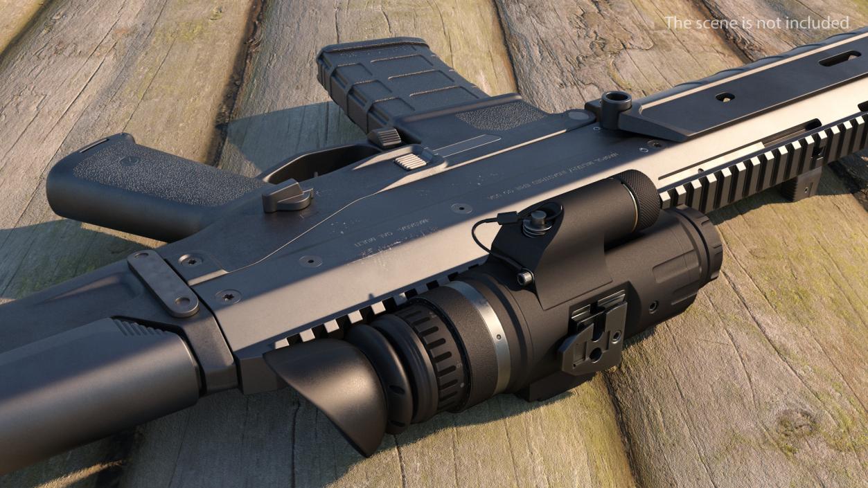3D model Bushmaster ACR with Thermal Scope Trijicon Patrol M300W
