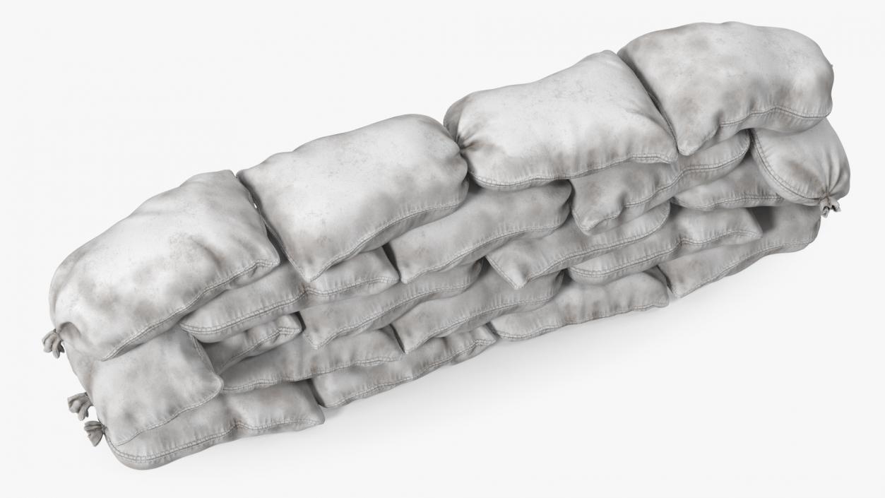 Polypropylene Sandbag Barricade Dirty 3D