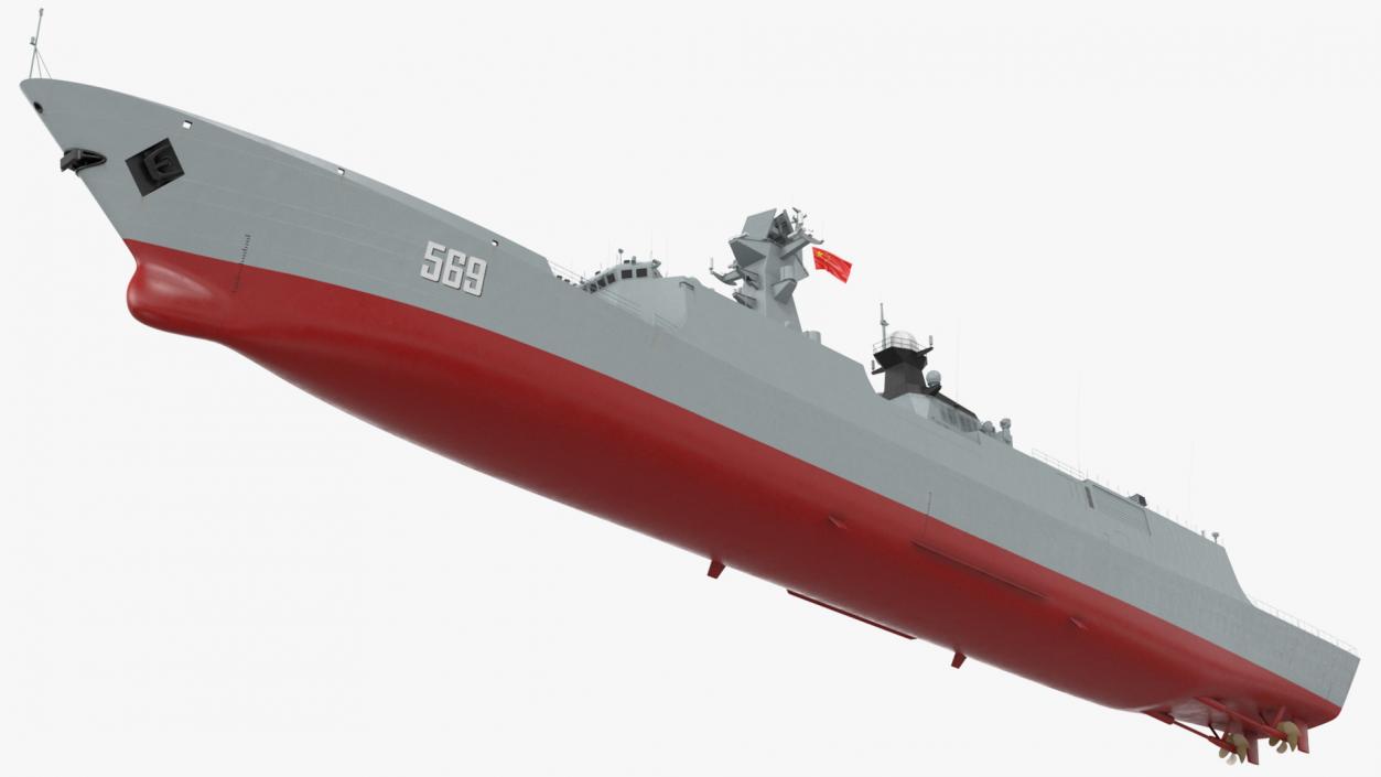 Type 054A Frigate Rigged 3D model