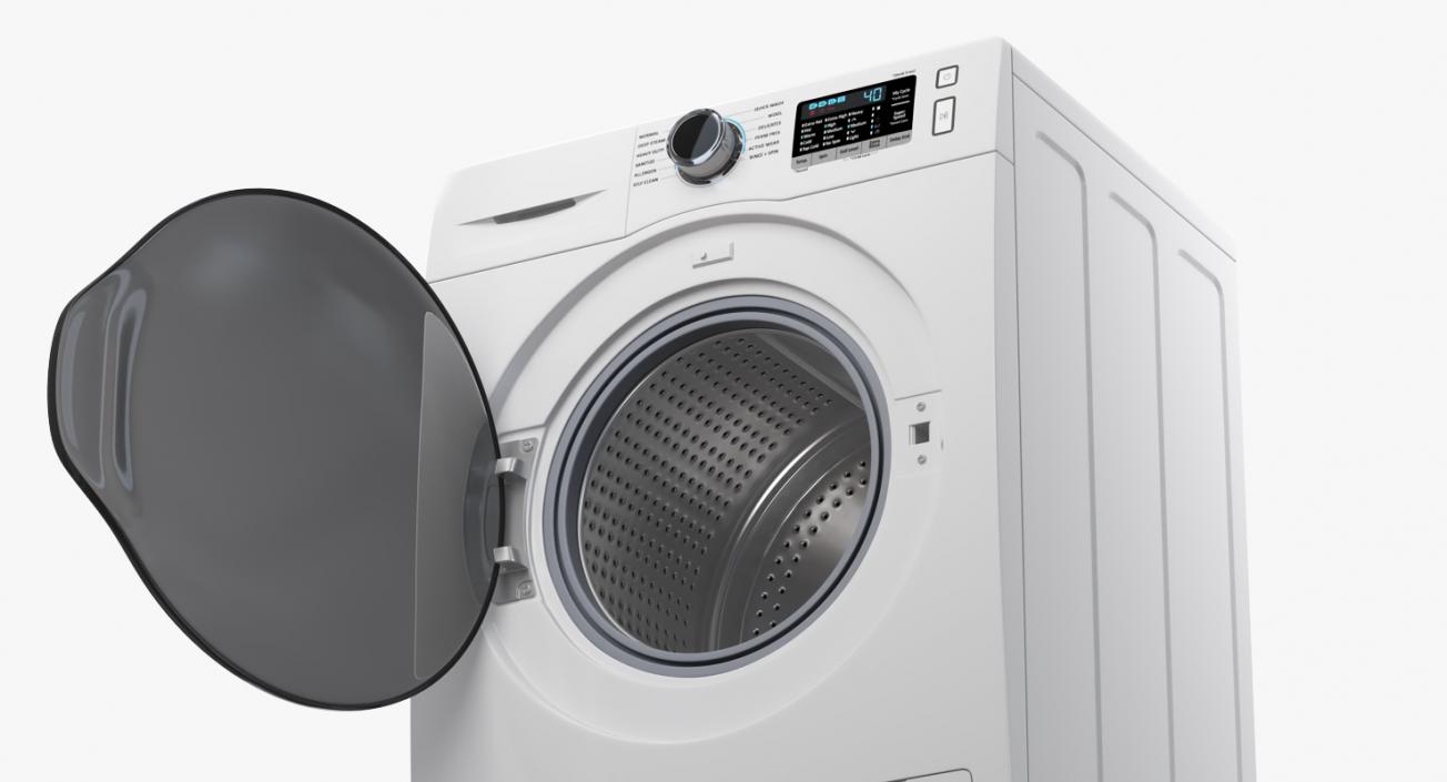 Dryer and Washing Machine Generic White 3D model