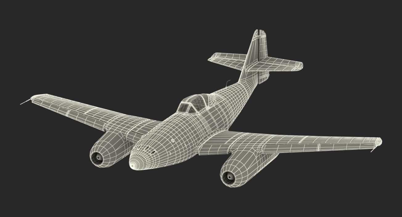 3D Fighter Aircraft Messerschmitt Me 262 Schwalbe Rigged model