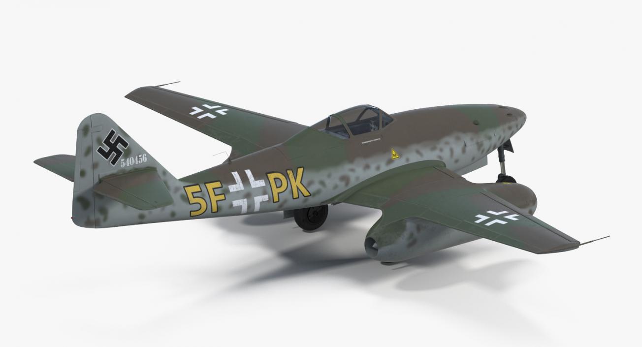 3D Fighter Aircraft Messerschmitt Me 262 Schwalbe Rigged model