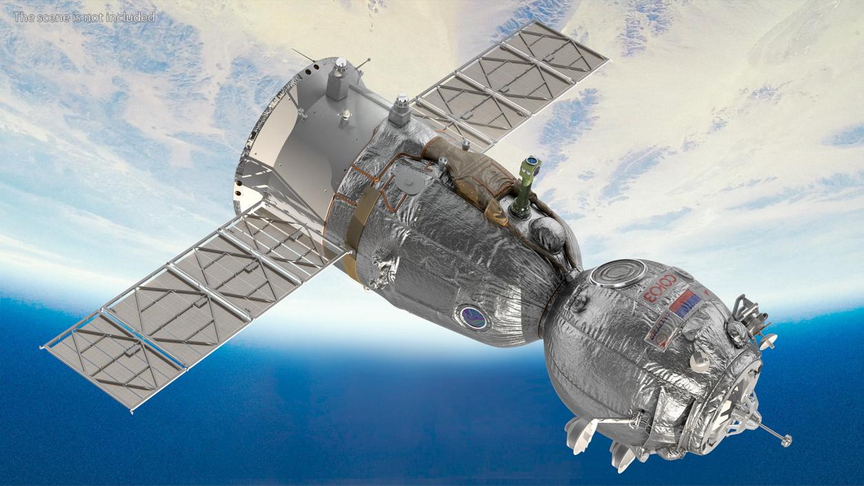3D Soyuz MS Manned Spacecraft