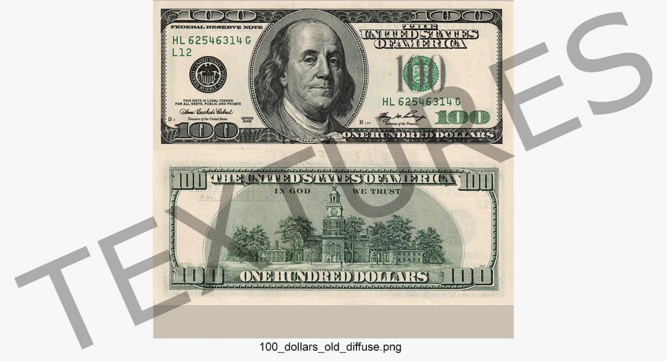 3D model 100 Dollar Bill